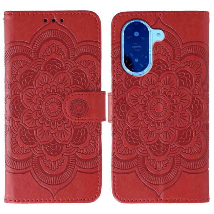 Funda de cuero para teléfono con estampado de mandala de sol, For Redmi 15C 5G / 4G EU 173mm, For Redmi 15 5G Global / 15 4G SEA, For Redmi 15 5G / 4G EU 171mm, For Redmi 15C 5G / 4G Global 171mm, For Redmi Turbo 4 Pro 5G / Poco F7                     ...