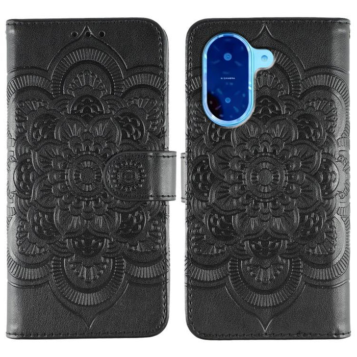 Funda de cuero para teléfono con estampado de mandala de sol, For Redmi 15C 5G / 4G EU 173mm, For Redmi 15 5G Global / 15 4G SEA, For Redmi 15 5G / 4G EU 171mm, For Redmi 15C 5G / 4G Global 171mm, For Redmi Turbo 4 Pro 5G / Poco F7                     ...