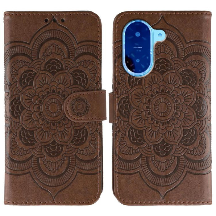Funda de cuero para teléfono con estampado de mandala de sol, For Redmi 15C 5G / 4G EU 173mm, For Redmi 15 5G Global / 15 4G SEA, For Redmi 15 5G / 4G EU 171mm, For Redmi 15C 5G / 4G Global 171mm, For Redmi Turbo 4 Pro 5G / Poco F7                     ...