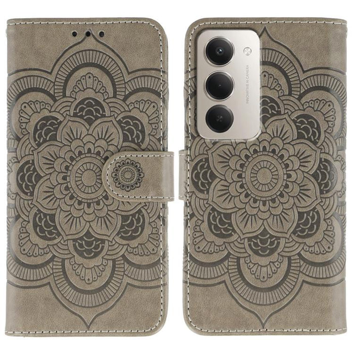 Funda de cuero para teléfono con estampado de mandala de sol, For Redmi 15C 5G / 4G EU 173mm, For Redmi 15 5G Global / 15 4G SEA, For Redmi 15 5G / 4G EU 171mm, For Redmi 15C 5G / 4G Global 171mm, For Redmi Turbo 4 Pro 5G / Poco F7                     ...