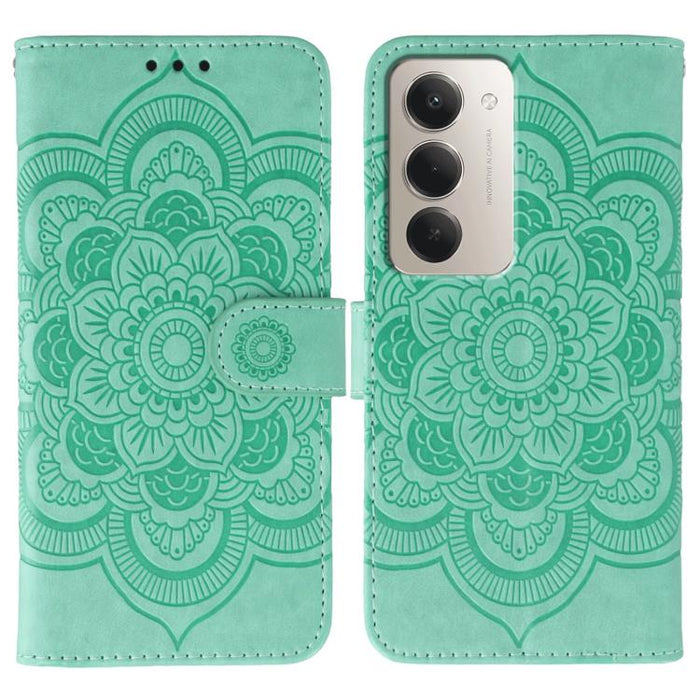 Funda de cuero para teléfono con estampado de mandala de sol, For Redmi 15C 5G / 4G EU 173mm, For Redmi 15 5G Global / 15 4G SEA, For Redmi 15 5G / 4G EU 171mm, For Redmi 15C 5G / 4G Global 171mm, For Redmi Turbo 4 Pro 5G / Poco F7                     ...