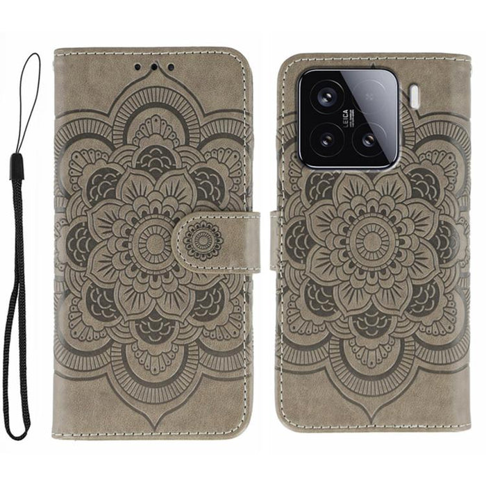 Funda de cuero para teléfono con estampado de mandala de sol, For Xiaomi 17 Pro, For Xiaomi 17, For Xiaomi 15T Pro 5G, For Xiaomi 15T 5G, For Xiaomi Poco F7 Ultra / Redmi K80 Pro, For Xiaomi Poco F7 Pro / Redmi K80, For Xiaomi 15 Ultra                 ...