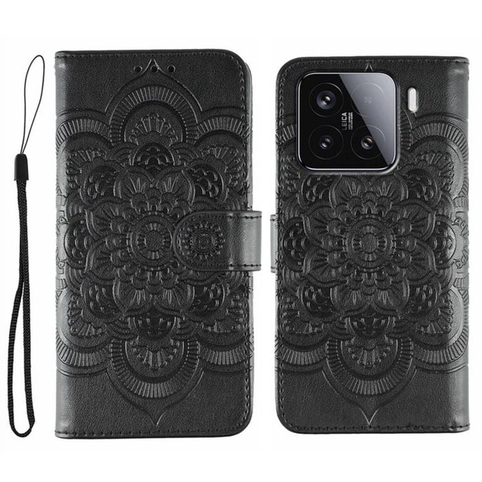 Funda de cuero para teléfono con estampado de mandala de sol, For Xiaomi 17 Pro, For Xiaomi 17, For Xiaomi 15T Pro 5G, For Xiaomi 15T 5G, For Xiaomi Poco F7 Ultra / Redmi K80 Pro, For Xiaomi Poco F7 Pro / Redmi K80, For Xiaomi 15 Ultra                 ...