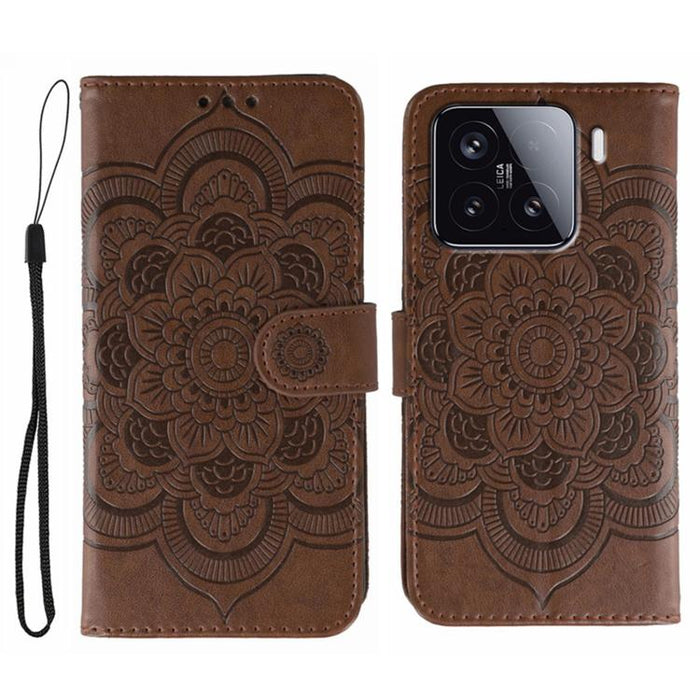 Funda de cuero para teléfono con estampado de mandala de sol, For Xiaomi 17 Pro, For Xiaomi 17, For Xiaomi 15T Pro 5G, For Xiaomi 15T 5G, For Xiaomi Poco F7 Ultra / Redmi K80 Pro, For Xiaomi Poco F7 Pro / Redmi K80, For Xiaomi 15 Ultra                 ...