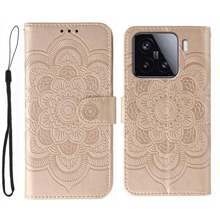 Funda de cuero para teléfono con estampado de mandala de sol, For Xiaomi 17 Pro, For Xiaomi 17, For Xiaomi 15T Pro 5G, For Xiaomi 15T 5G, For Xiaomi Poco F7 Ultra / Redmi K80 Pro, For Xiaomi Poco F7 Pro / Redmi K80, For Xiaomi 15 Ultra                 ...
