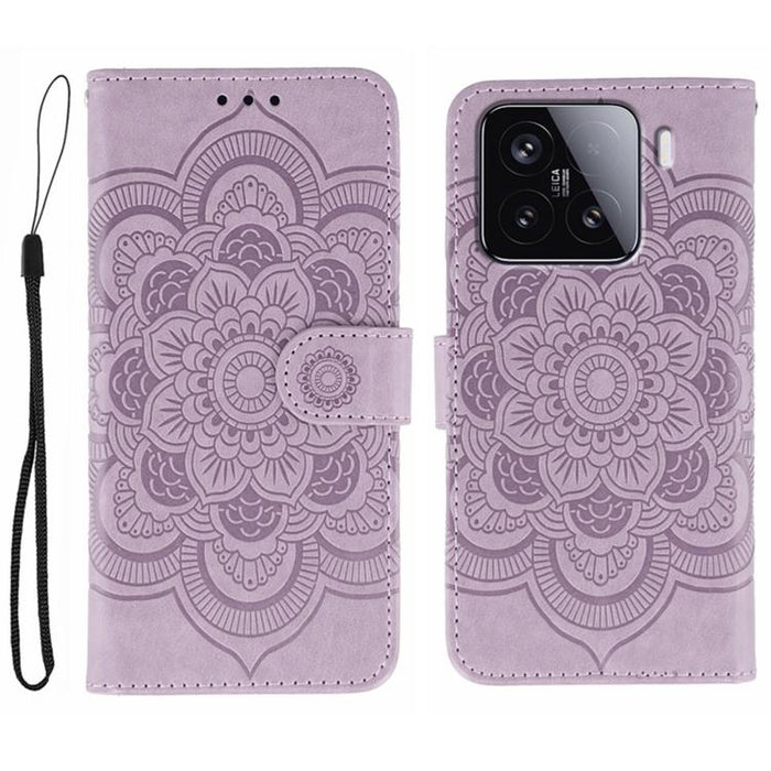 Funda de cuero para teléfono con estampado de mandala de sol, For Xiaomi 17 Pro, For Xiaomi 17, For Xiaomi 15T Pro 5G, For Xiaomi 15T 5G, For Xiaomi Poco F7 Ultra / Redmi K80 Pro, For Xiaomi Poco F7 Pro / Redmi K80, For Xiaomi 15 Ultra                 ...