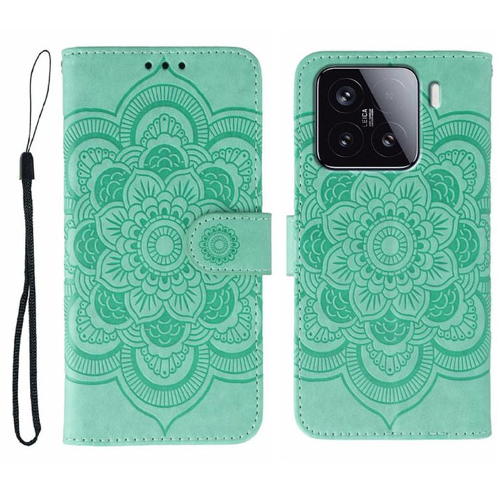 Funda de cuero para teléfono con estampado de mandala de sol, For Xiaomi 17 Pro, For Xiaomi 17, For Xiaomi 15T Pro 5G, For Xiaomi 15T 5G, For Xiaomi Poco F7 Ultra / Redmi K80 Pro, For Xiaomi Poco F7 Pro / Redmi K80, For Xiaomi 15 Ultra                 ...