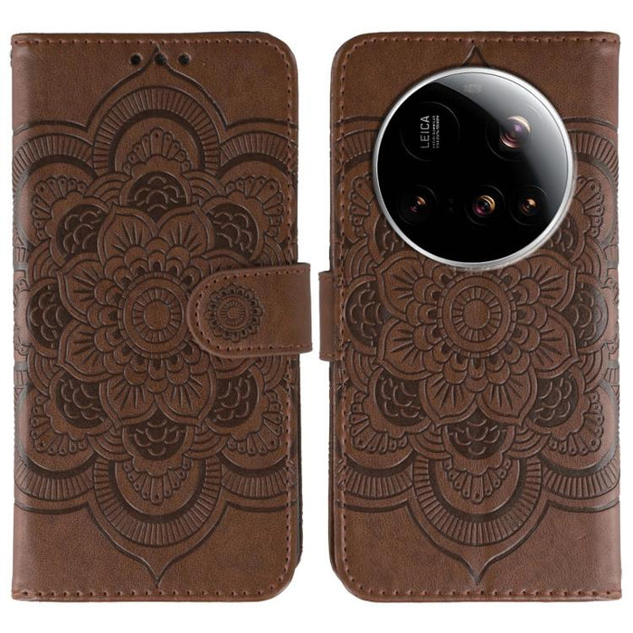 Funda de cuero para teléfono con estampado de mandala de sol, For Xiaomi 17 Pro, For Xiaomi 17, For Xiaomi 15T Pro 5G, For Xiaomi 15T 5G, For Xiaomi Poco F7 Ultra / Redmi K80 Pro, For Xiaomi Poco F7 Pro / Redmi K80, For Xiaomi 15 Ultra                 ...