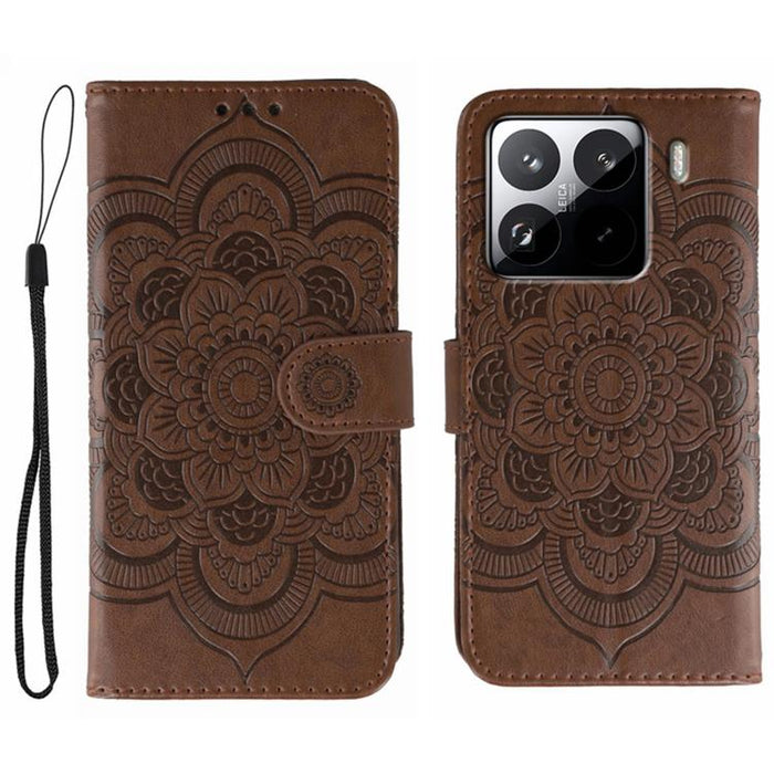 Funda de cuero para teléfono con estampado de mandala de sol, For Xiaomi 17 Pro, For Xiaomi 17, For Xiaomi 15T Pro 5G, For Xiaomi 15T 5G, For Xiaomi Poco F7 Ultra / Redmi K80 Pro, For Xiaomi Poco F7 Pro / Redmi K80, For Xiaomi 15 Ultra                 ...