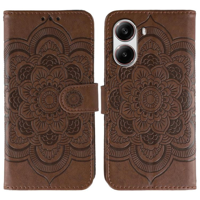 Funda de cuero para teléfono con estampado de mandala de sol, For Xiaomi 17 Pro, For Xiaomi 17, For Xiaomi 15T Pro 5G, For Xiaomi 15T 5G, For Xiaomi Poco F7 Ultra / Redmi K80 Pro, For Xiaomi Poco F7 Pro / Redmi K80, For Xiaomi 15 Ultra                 ...