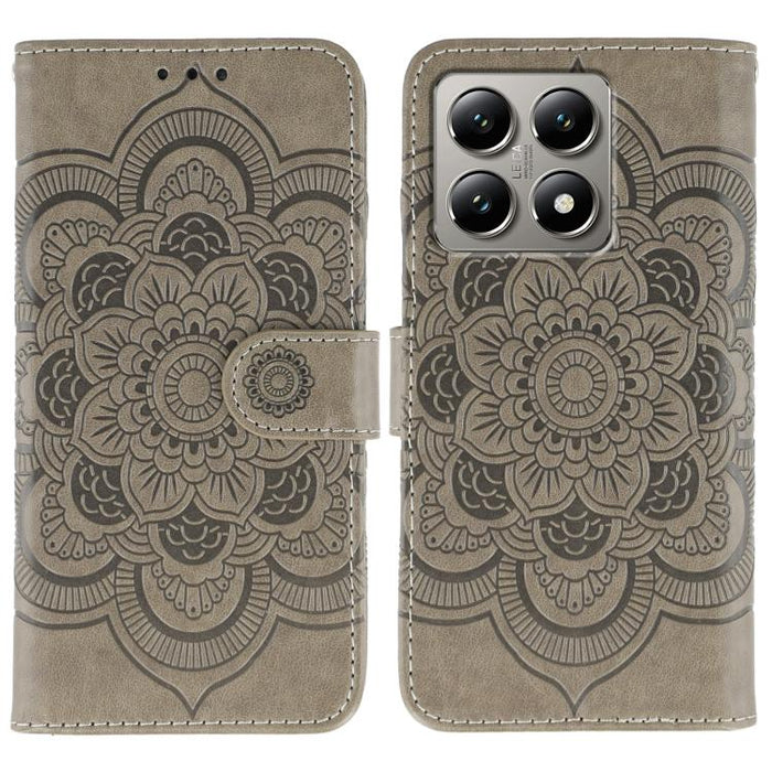 Funda de cuero para teléfono con estampado de mandala de sol, For Xiaomi 17 Pro, For Xiaomi 17, For Xiaomi 15T Pro 5G, For Xiaomi 15T 5G, For Xiaomi Poco F7 Ultra / Redmi K80 Pro, For Xiaomi Poco F7 Pro / Redmi K80, For Xiaomi 15 Ultra                 ...