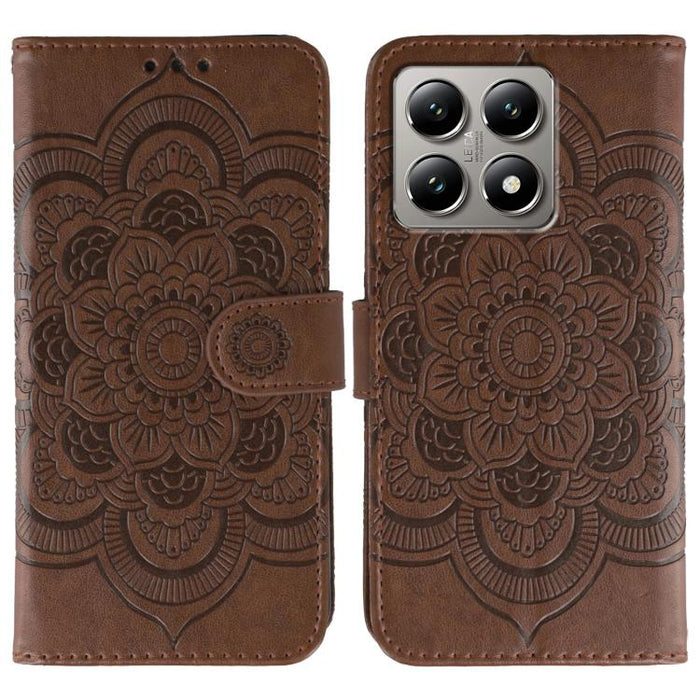 Funda de cuero para teléfono con estampado de mandala de sol, For Xiaomi 17 Pro, For Xiaomi 17, For Xiaomi 15T Pro 5G, For Xiaomi 15T 5G, For Xiaomi Poco F7 Ultra / Redmi K80 Pro, For Xiaomi Poco F7 Pro / Redmi K80, For Xiaomi 15 Ultra                 ...
