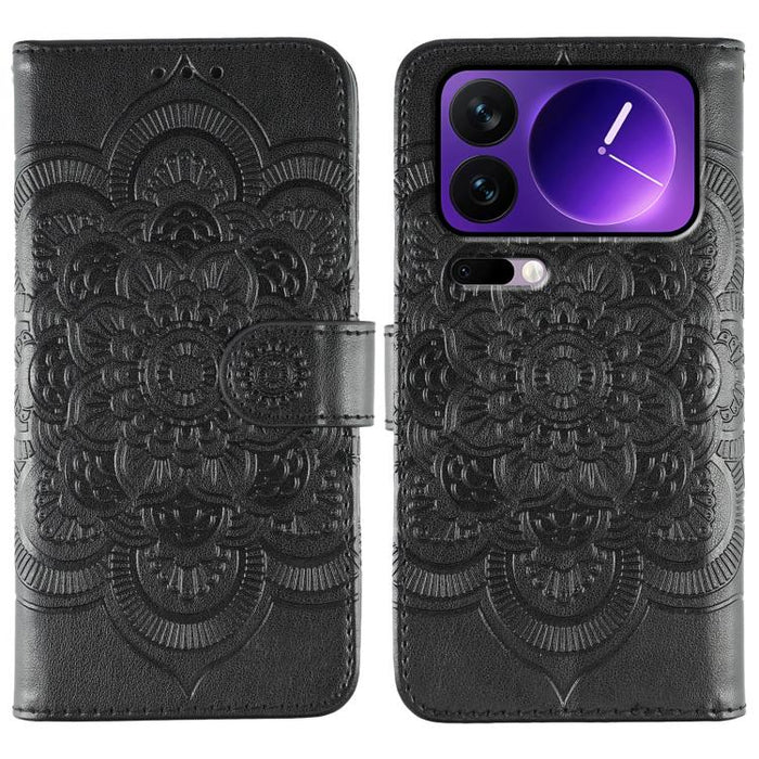 Funda de cuero para teléfono con estampado de mandala de sol, For Xiaomi 17 Pro, For Xiaomi 17, For Xiaomi 15T Pro 5G, For Xiaomi 15T 5G, For Xiaomi Poco F7 Ultra / Redmi K80 Pro, For Xiaomi Poco F7 Pro / Redmi K80, For Xiaomi 15 Ultra                 ...