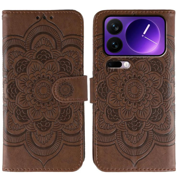 Funda de cuero para teléfono con estampado de mandala de sol, For Xiaomi 17 Pro, For Xiaomi 17, For Xiaomi 15T Pro 5G, For Xiaomi 15T 5G, For Xiaomi Poco F7 Ultra / Redmi K80 Pro, For Xiaomi Poco F7 Pro / Redmi K80, For Xiaomi 15 Ultra                 ...
