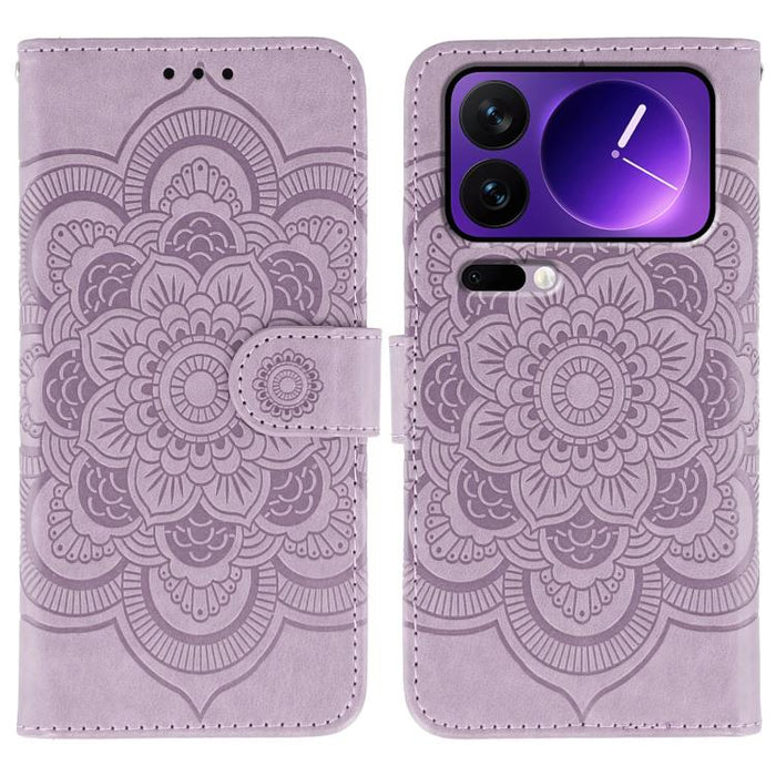 Funda de cuero para teléfono con estampado de mandala de sol, For Xiaomi 17 Pro, For Xiaomi 17, For Xiaomi 15T Pro 5G, For Xiaomi 15T 5G, For Xiaomi Poco F7 Ultra / Redmi K80 Pro, For Xiaomi Poco F7 Pro / Redmi K80, For Xiaomi 15 Ultra                 ...