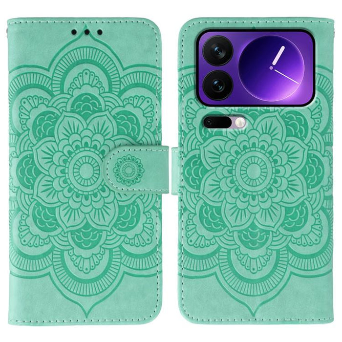 Funda de cuero para teléfono con estampado de mandala de sol, For Xiaomi 17 Pro, For Xiaomi 17, For Xiaomi 15T Pro 5G, For Xiaomi 15T 5G, For Xiaomi Poco F7 Ultra / Redmi K80 Pro, For Xiaomi Poco F7 Pro / Redmi K80, For Xiaomi 15 Ultra                 ...