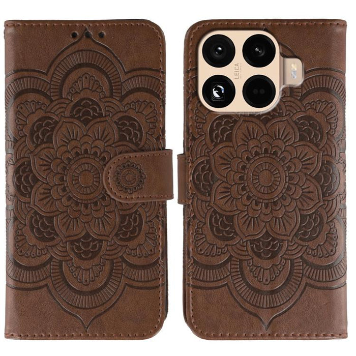 Funda de cuero para teléfono con estampado de mandala de sol, For Xiaomi 17 Pro, For Xiaomi 17, For Xiaomi 15T Pro 5G, For Xiaomi 15T 5G, For Xiaomi Poco F7 Ultra / Redmi K80 Pro, For Xiaomi Poco F7 Pro / Redmi K80, For Xiaomi 15 Ultra                 ...
