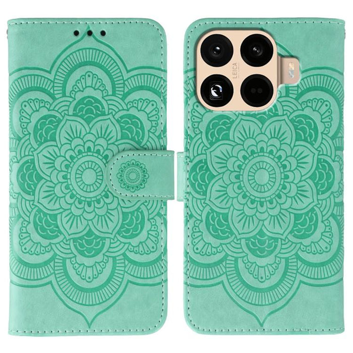 Funda de cuero para teléfono con estampado de mandala de sol, For Xiaomi 17 Pro, For Xiaomi 17, For Xiaomi 15T Pro 5G, For Xiaomi 15T 5G, For Xiaomi Poco F7 Ultra / Redmi K80 Pro, For Xiaomi Poco F7 Pro / Redmi K80, For Xiaomi 15 Ultra                 ...