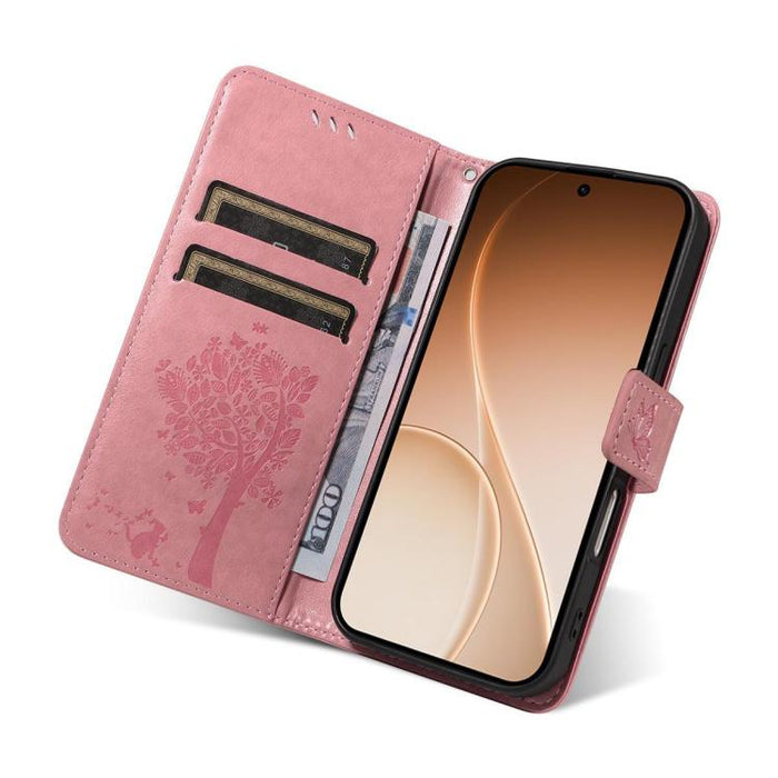 Funda para teléfono con tapa de cuero con estampado en relieve de árbol y gato, For Xiaomi 17 Max 5G, For Xiaomi 17T Pro 5G Global, For Xiaomi 17T 5G Global, For Xiaomi Poco X8 Pro Max 5G, For Xiaomi 17 Ultra, For Xiaomi 17 Pro Max, For Xiaomi 17      ...
