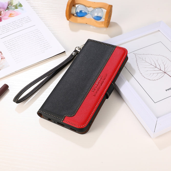 KHAZNEH Funda para teléfono RFID de cuero con textura Litchi, For Xiaomi Redmi 13 4G