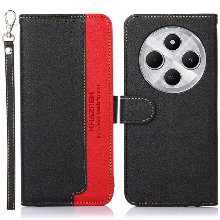 KHAZNEH Funda para teléfono RFID de cuero con textura Litchi, For Redmi A7 Pro 171mm/Poco C85x 5G Global, For Redmi Turbo 5 Max / Poco X8 Pro Max, For Redmi Turbo 5 5G / Poco X8 Pro 5G, For Redmi Note 15 Pro+ 5G Global 163.3mm                          ...