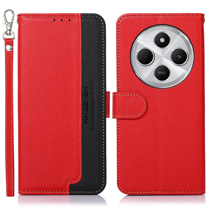 KHAZNEH Funda para teléfono RFID de cuero con textura Litchi, For Redmi A7 Pro 171mm/Poco C85x 5G Global, For Redmi Turbo 5 Max / Poco X8 Pro Max, For Redmi Turbo 5 5G / Poco X8 Pro 5G, For Redmi Note 15 Pro+ 5G Global 163.3mm                          ...