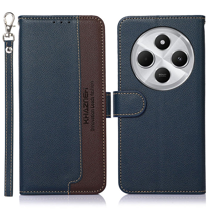 KHAZNEH Funda para teléfono RFID de cuero con textura Litchi, For Redmi A7 Pro 171mm/Poco C85x 5G Global, For Redmi Turbo 5 Max / Poco X8 Pro Max, For Redmi Turbo 5 5G / Poco X8 Pro 5G, For Redmi Note 15 Pro+ 5G Global 163.3mm                          ...