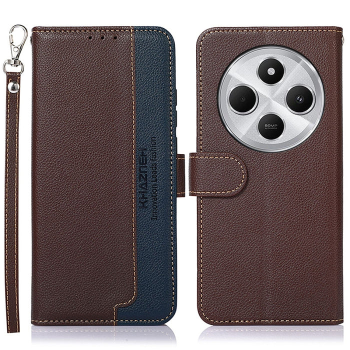 KHAZNEH Funda para teléfono RFID de cuero con textura Litchi, For Redmi A7 Pro 171mm/Poco C85x 5G Global, For Redmi Turbo 5 Max / Poco X8 Pro Max, For Redmi Turbo 5 5G / Poco X8 Pro 5G, For Redmi Note 15 Pro+ 5G Global 163.3mm                          ...