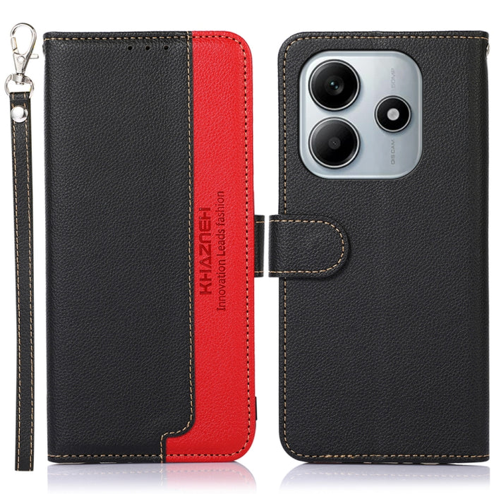 KHAZNEH Funda para teléfono RFID de cuero con textura Litchi, For Redmi A7 Pro 171mm/Poco C85x 5G Global, For Redmi Turbo 5 Max / Poco X8 Pro Max, For Redmi Turbo 5 5G / Poco X8 Pro 5G, For Redmi Note 15 Pro+ 5G Global 163.3mm                          ...