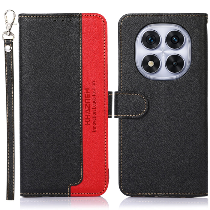 KHAZNEH Funda para teléfono RFID de cuero con textura Litchi, For Redmi A7 Pro 171mm/Poco C85x 5G Global, For Redmi Turbo 5 Max / Poco X8 Pro Max, For Redmi Turbo 5 5G / Poco X8 Pro 5G, For Redmi Note 15 Pro+ 5G Global 163.3mm                          ...