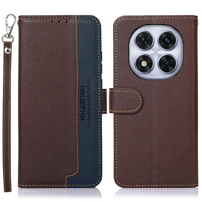 KHAZNEH Funda para teléfono RFID de cuero con textura Litchi, For Redmi A7 Pro 171mm/Poco C85x 5G Global, For Redmi Turbo 5 Max / Poco X8 Pro Max, For Redmi Turbo 5 5G / Poco X8 Pro 5G, For Redmi Note 15 Pro+ 5G Global 163.3mm                          ...