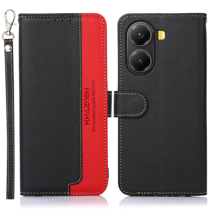 KHAZNEH Funda para teléfono RFID de cuero con textura Litchi, For Redmi A7 Pro 171mm/Poco C85x 5G Global, For Redmi Turbo 5 Max / Poco X8 Pro Max, For Redmi Turbo 5 5G / Poco X8 Pro 5G, For Redmi Note 15 Pro+ 5G Global 163.3mm                          ...
