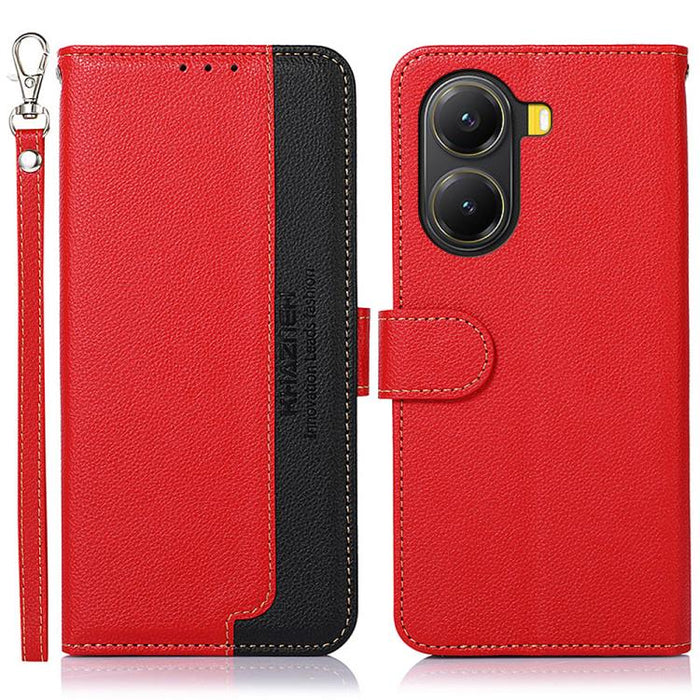 KHAZNEH Funda para teléfono RFID de cuero con textura Litchi, For Redmi A7 Pro 171mm/Poco C85x 5G Global, For Redmi Turbo 5 Max / Poco X8 Pro Max, For Redmi Turbo 5 5G / Poco X8 Pro 5G, For Redmi Note 15 Pro+ 5G Global 163.3mm                          ...
