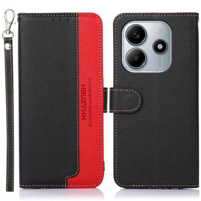 KHAZNEH Funda para teléfono RFID de cuero con textura Litchi, For Redmi A7 Pro 171mm/Poco C85x 5G Global, For Redmi Turbo 5 Max / Poco X8 Pro Max, For Redmi Turbo 5 5G / Poco X8 Pro 5G, For Redmi Note 15 Pro+ 5G Global 163.3mm                          ...