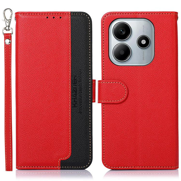 KHAZNEH Funda para teléfono RFID de cuero con textura Litchi, For Redmi A7 Pro 171mm/Poco C85x 5G Global, For Redmi Turbo 5 Max / Poco X8 Pro Max, For Redmi Turbo 5 5G / Poco X8 Pro 5G, For Redmi Note 15 Pro+ 5G Global 163.3mm                          ...