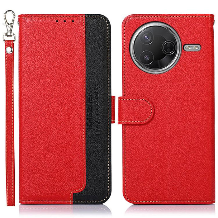 KHAZNEH Funda para teléfono RFID de cuero con textura Litchi, For Redmi A7 Pro 171mm/Poco C85x 5G Global, For Redmi Turbo 5 Max / Poco X8 Pro Max, For Redmi Turbo 5 5G / Poco X8 Pro 5G, For Redmi Note 15 Pro+ 5G Global 163.3mm                          ...