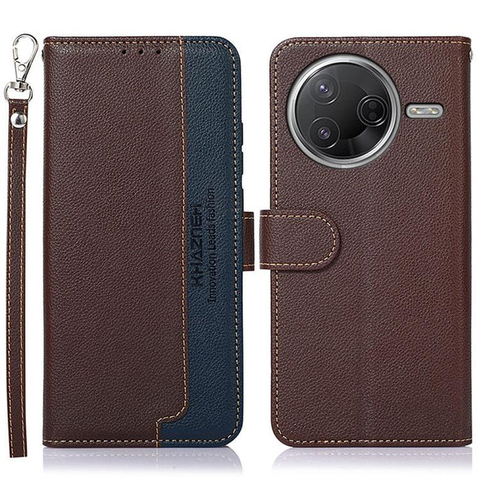 KHAZNEH Funda para teléfono RFID de cuero con textura Litchi, For Redmi A7 Pro 171mm/Poco C85x 5G Global, For Redmi Turbo 5 Max / Poco X8 Pro Max, For Redmi Turbo 5 5G / Poco X8 Pro 5G, For Redmi Note 15 Pro+ 5G Global 163.3mm                          ...