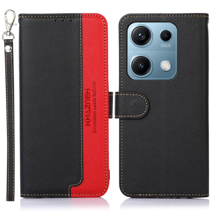 KHAZNEH Funda para teléfono RFID de cuero con textura Litchi, For Redmi A7 Pro 171mm/Poco C85x 5G Global, For Redmi Turbo 5 Max / Poco X8 Pro Max, For Redmi Turbo 5 5G / Poco X8 Pro 5G, For Redmi Note 15 Pro+ 5G Global 163.3mm                          ...