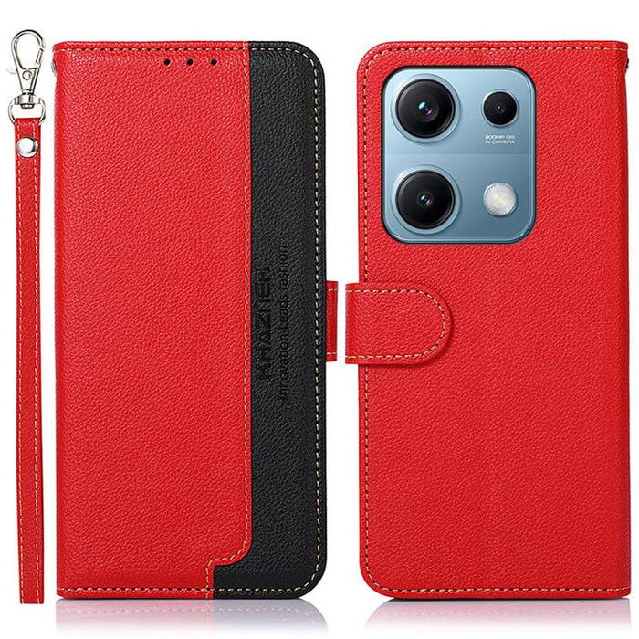 KHAZNEH Funda para teléfono RFID de cuero con textura Litchi, For Redmi A7 Pro 171mm/Poco C85x 5G Global, For Redmi Turbo 5 Max / Poco X8 Pro Max, For Redmi Turbo 5 5G / Poco X8 Pro 5G, For Redmi Note 15 Pro+ 5G Global 163.3mm                          ...