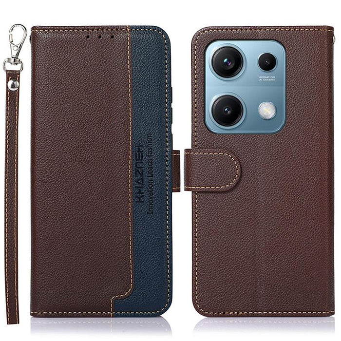 KHAZNEH Funda para teléfono RFID de cuero con textura Litchi, For Redmi A7 Pro 171mm/Poco C85x 5G Global, For Redmi Turbo 5 Max / Poco X8 Pro Max, For Redmi Turbo 5 5G / Poco X8 Pro 5G, For Redmi Note 15 Pro+ 5G Global 163.3mm                          ...