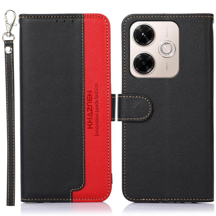 KHAZNEH Funda para teléfono RFID de cuero con textura Litchi, For Redmi A7 Pro 171mm/Poco C85x 5G Global, For Redmi Turbo 5 Max / Poco X8 Pro Max, For Redmi Turbo 5 5G / Poco X8 Pro 5G, For Redmi Note 15 Pro+ 5G Global 163.3mm                          ...