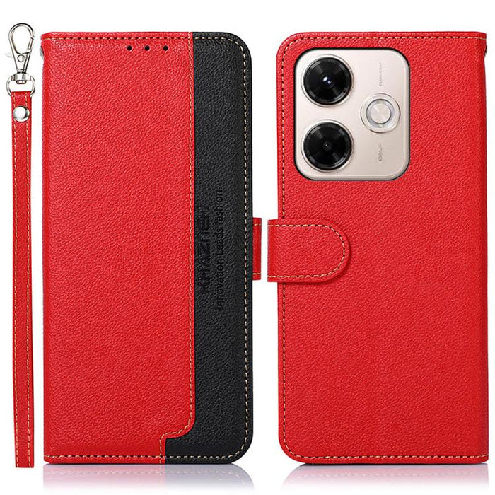 KHAZNEH Funda para teléfono RFID de cuero con textura Litchi, For Redmi A7 Pro 171mm/Poco C85x 5G Global, For Redmi Turbo 5 Max / Poco X8 Pro Max, For Redmi Turbo 5 5G / Poco X8 Pro 5G, For Redmi Note 15 Pro+ 5G Global 163.3mm                          ...