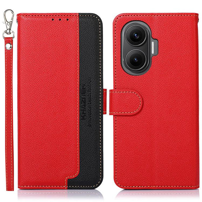 KHAZNEH Funda para teléfono RFID de cuero con textura Litchi, For Redmi A7 Pro 171mm/Poco C85x 5G Global, For Redmi Turbo 5 Max / Poco X8 Pro Max, For Redmi Turbo 5 5G / Poco X8 Pro 5G, For Redmi Note 15 Pro+ 5G Global 163.3mm                          ...