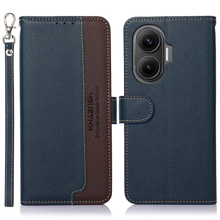 KHAZNEH Funda para teléfono RFID de cuero con textura Litchi, For Redmi A7 Pro 171mm/Poco C85x 5G Global, For Redmi Turbo 5 Max / Poco X8 Pro Max, For Redmi Turbo 5 5G / Poco X8 Pro 5G, For Redmi Note 15 Pro+ 5G Global 163.3mm                          ...