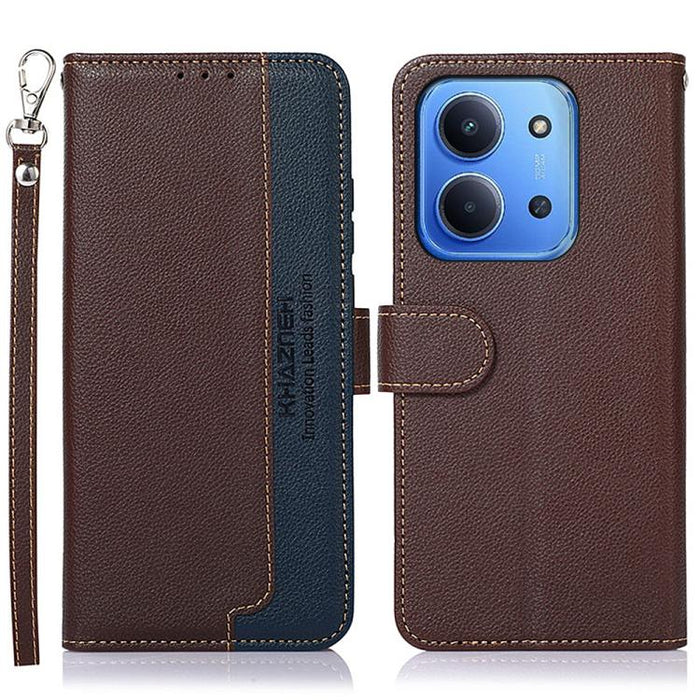KHAZNEH Funda para teléfono RFID de cuero con textura Litchi, For Redmi A7 Pro 171mm/Poco C85x 5G Global, For Redmi Turbo 5 Max / Poco X8 Pro Max, For Redmi Turbo 5 5G / Poco X8 Pro 5G, For Redmi Note 15 Pro+ 5G Global 163.3mm                          ...