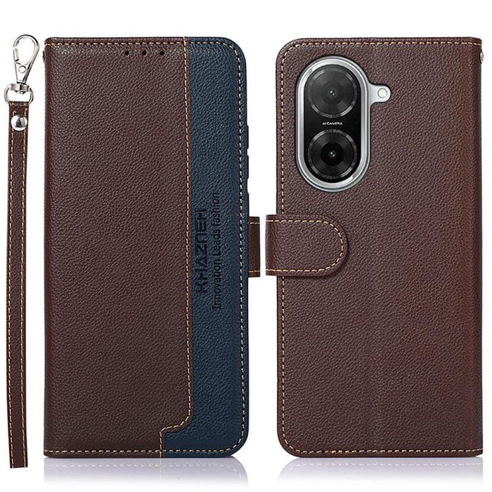 KHAZNEH Funda para teléfono RFID de cuero con textura Litchi, For Redmi A7 Pro 171mm/Poco C85x 5G Global, For Redmi Turbo 5 Max / Poco X8 Pro Max, For Redmi Turbo 5 5G / Poco X8 Pro 5G, For Redmi Note 15 Pro+ 5G Global 163.3mm                          ...