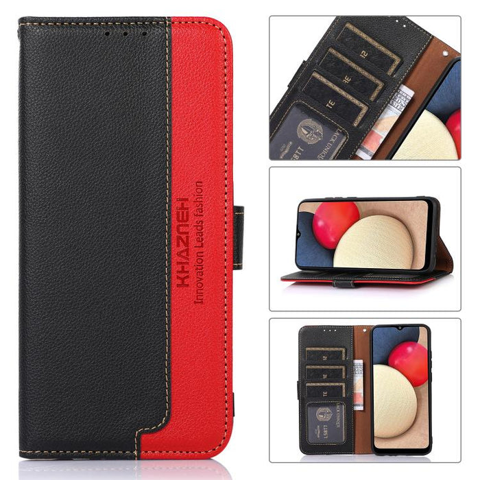 KHAZNEH Funda para teléfono RFID de cuero con textura Litchi, For Redmi A7 Pro 171mm/Poco C85x 5G Global, For Redmi Turbo 5 Max / Poco X8 Pro Max, For Redmi Turbo 5 5G / Poco X8 Pro 5G, For Redmi Note 15 Pro+ 5G Global 163.3mm                          ...