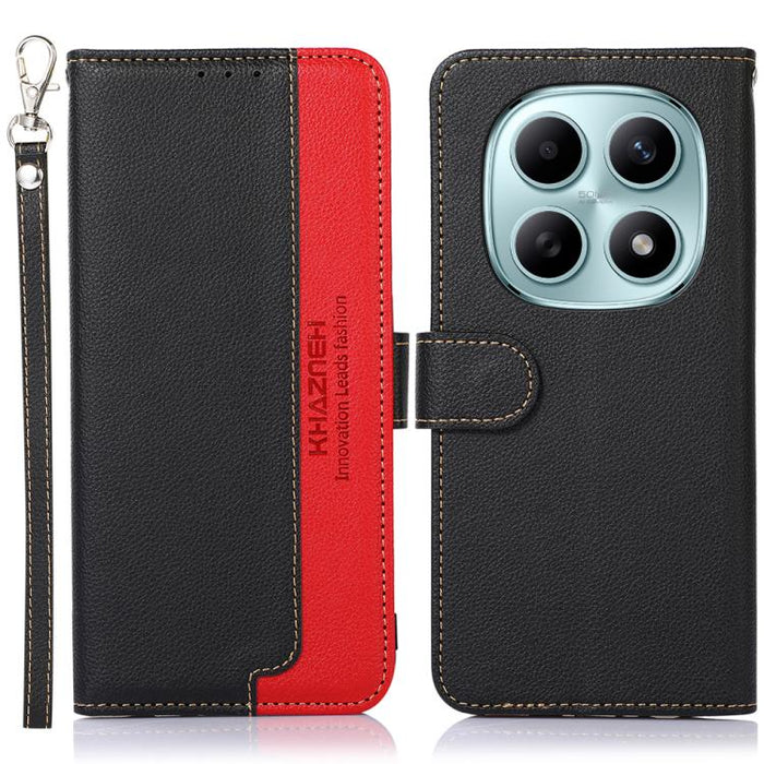 KHAZNEH Funda para teléfono RFID de cuero con textura Litchi, For Redmi A7 Pro 171mm/Poco C85x 5G Global, For Redmi Turbo 5 Max / Poco X8 Pro Max, For Redmi Turbo 5 5G / Poco X8 Pro 5G, For Redmi Note 15 Pro+ 5G Global 163.3mm                          ...