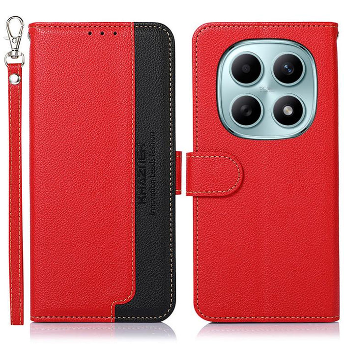 KHAZNEH Funda para teléfono RFID de cuero con textura Litchi, For Redmi A7 Pro 171mm/Poco C85x 5G Global, For Redmi Turbo 5 Max / Poco X8 Pro Max, For Redmi Turbo 5 5G / Poco X8 Pro 5G, For Redmi Note 15 Pro+ 5G Global 163.3mm                          ...