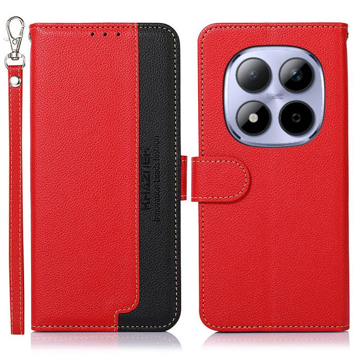 KHAZNEH Funda para teléfono RFID de cuero con textura Litchi, For Redmi A7 Pro 171mm/Poco C85x 5G Global, For Redmi Turbo 5 Max / Poco X8 Pro Max, For Redmi Turbo 5 5G / Poco X8 Pro 5G, For Redmi Note 15 Pro+ 5G Global 163.3mm                          ...